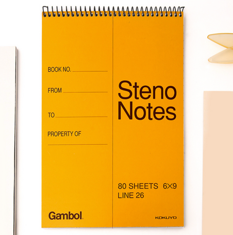 Gambol Steno Notes Lined Top Spiral Notebook A5 80pg