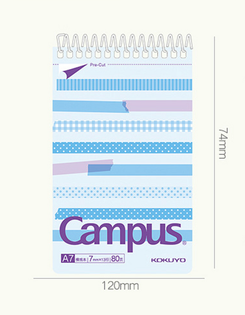 Campus Spiral Top Lined Pad A7 80 pg