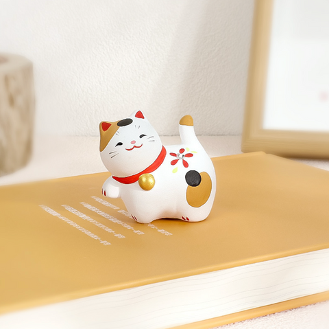 Lucky Healing Cat Ceramic Calico