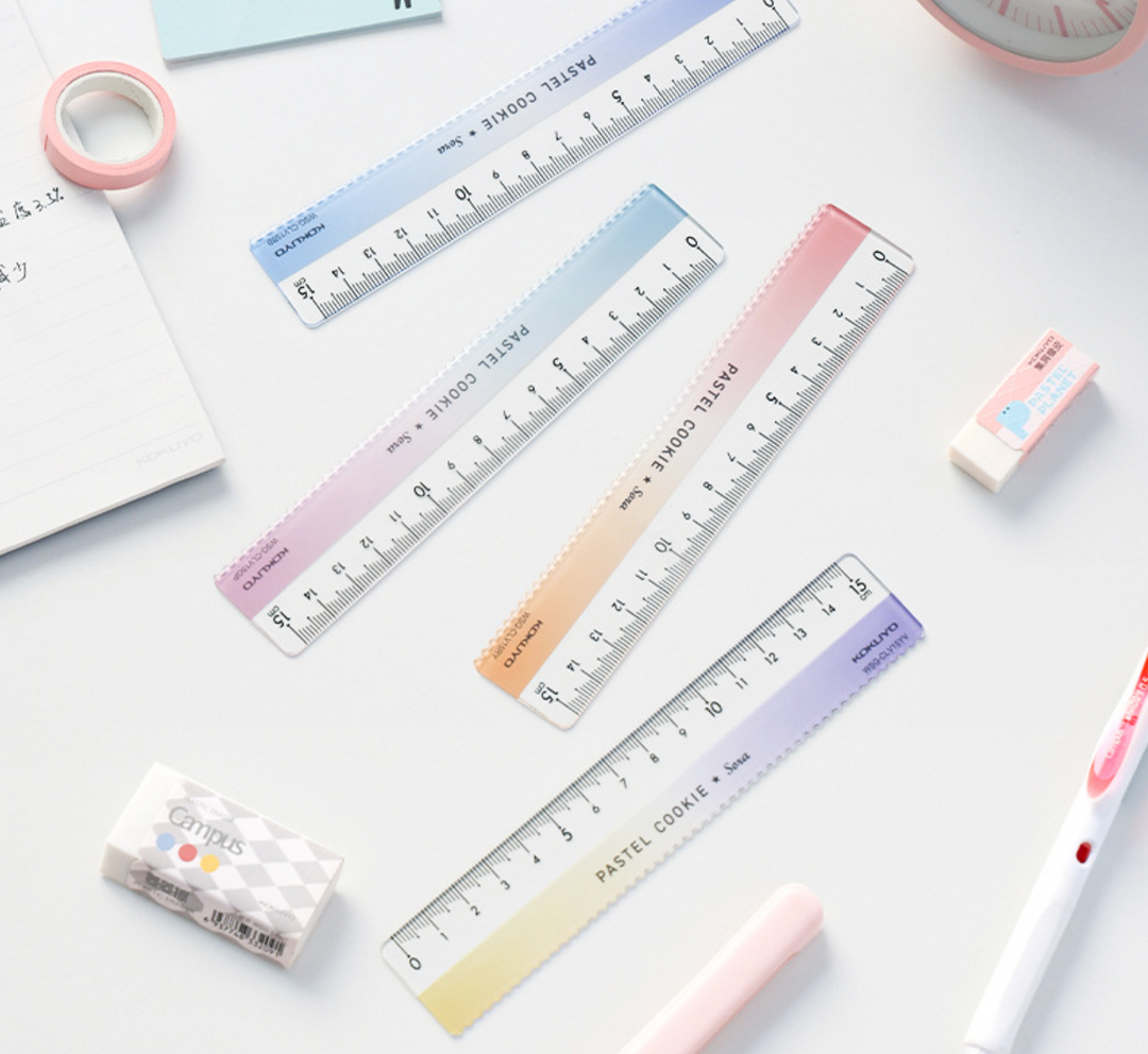Kokuyo Campus Pastel Cookie Ruler 15cm – Midori Gifts