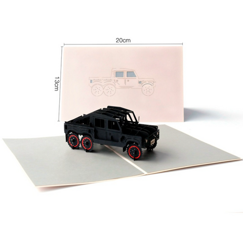 Pop Out Card Jeep Truck