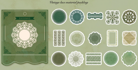 Wenshu Vintage Lace Sticker