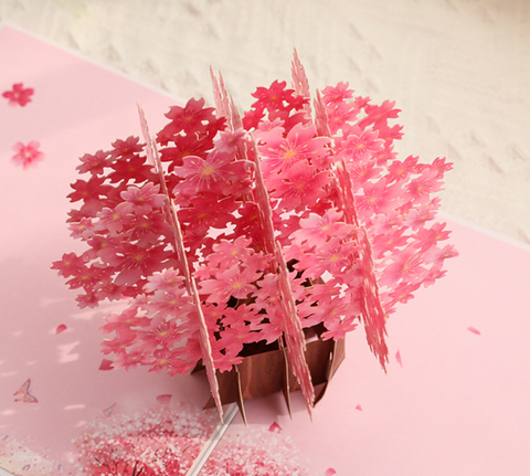 Pop Out Card Sakura Tree