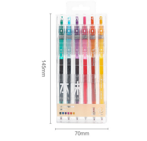 AGPH5609 6 Color 0.5mm Gel Ink Pen