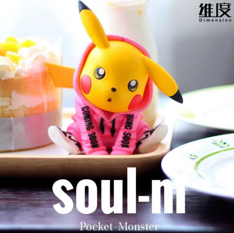 Pikachu Soul Hoodie Statue - Pink