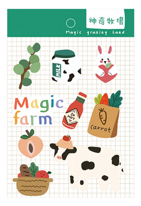 Jiyu Magic Farm PET Stickers
