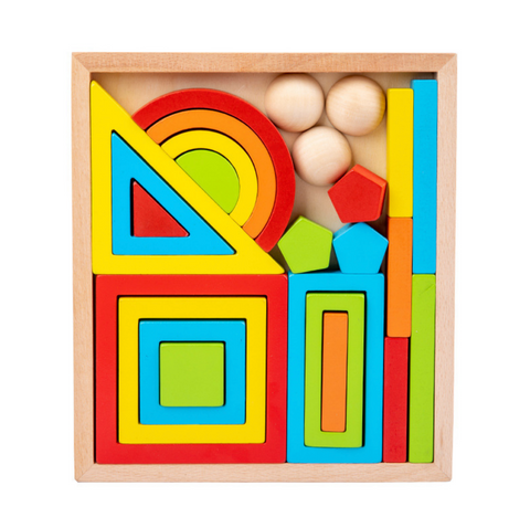 Colorful Wood Blocks in Square - Small