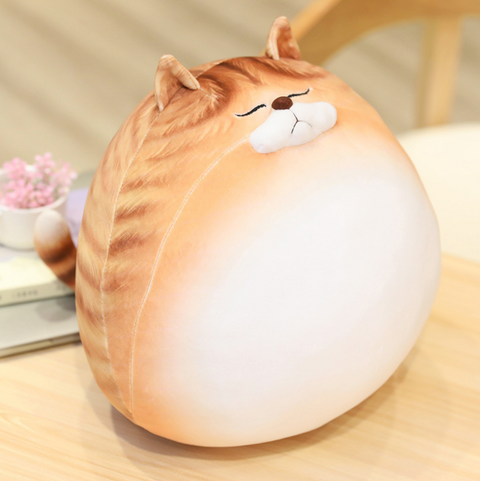 Round Squeezy Cat Plush 50cm