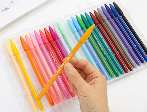 Monami Plus Pen - 6 set Retro Color