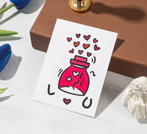 Graphic Heart Card